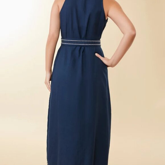 Spartina 449 Navy Shirtdress with elegant embroidery XXL Orig. price $298 - Picture 2 of 6